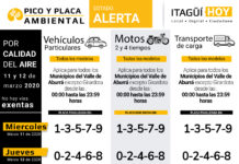 Así será pico y placa ambiental de 24 horas en el Valle de Aburrá