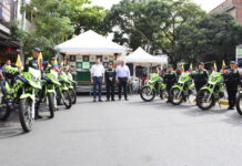 En Sabaneta entregan motocicletas a la Policía para mejorar la seguridad