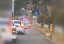 Personas que, al parecer, iban hacia Sabaneta fueron grabadas quemando pólvora desde un carro