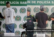 Ocho personas fueron capturadas por la Policía en Sabaneta