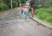 Paso peatonal hacia una escuela en Sabaneta está totalmente restringido