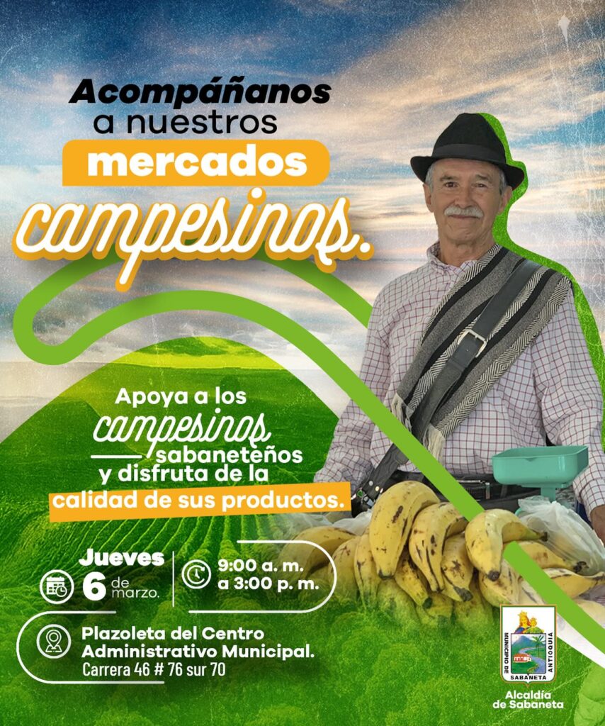 Sabaneta impulsa su economía local con el mercado campesino
