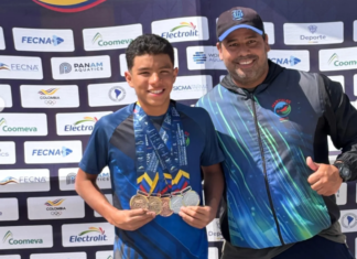 ¡Cinco pruebas, cinco medallas! Sebastián Vega es campeón nacional en natación Campeón